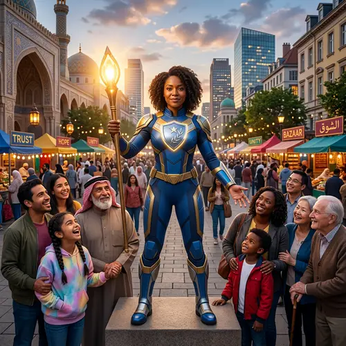 Superhero of Protection, Hope, and Trust in Community