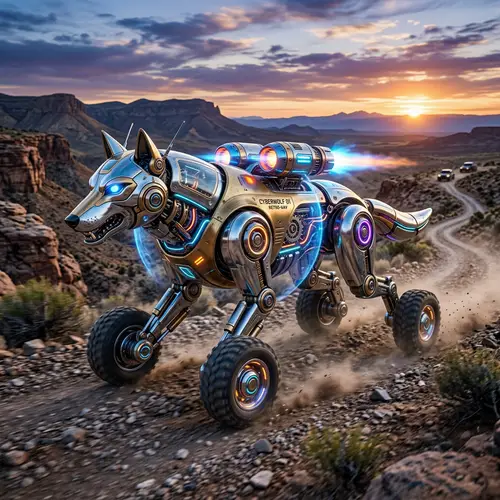 Retro-Futuristic Offroad Animal: Unique Creature Design