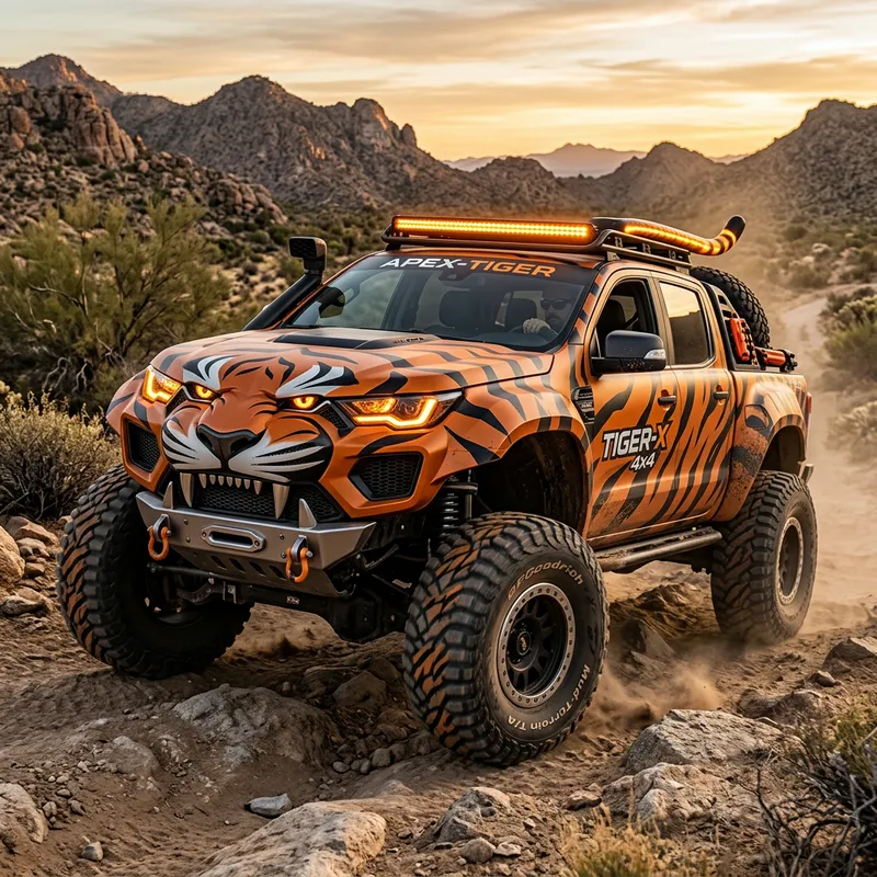 Tiger-Inspired Off-road Truck | Rugged Design & Transforming Capabilities