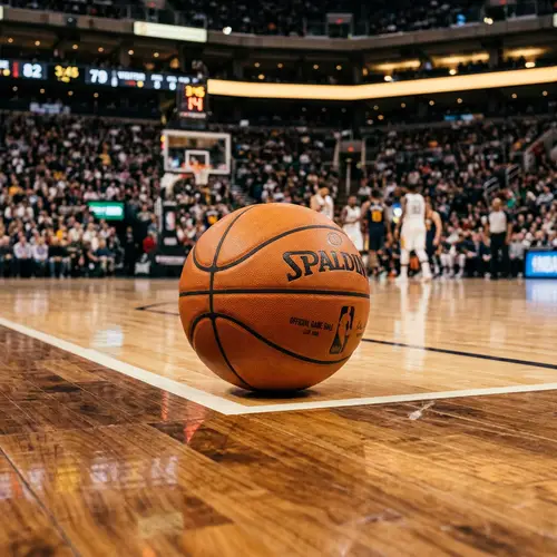 Classic Orange Leather Basketball Illustration