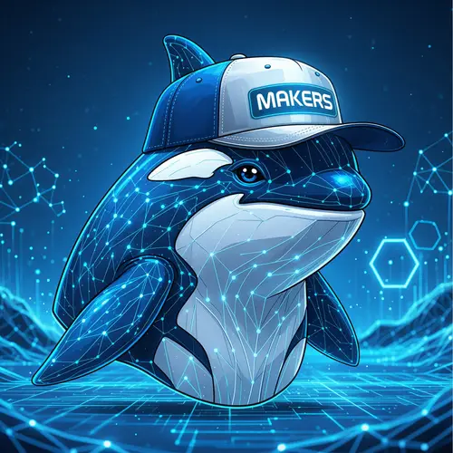 Ada Chain Orca NFT Mascot - Blue Crypto Style