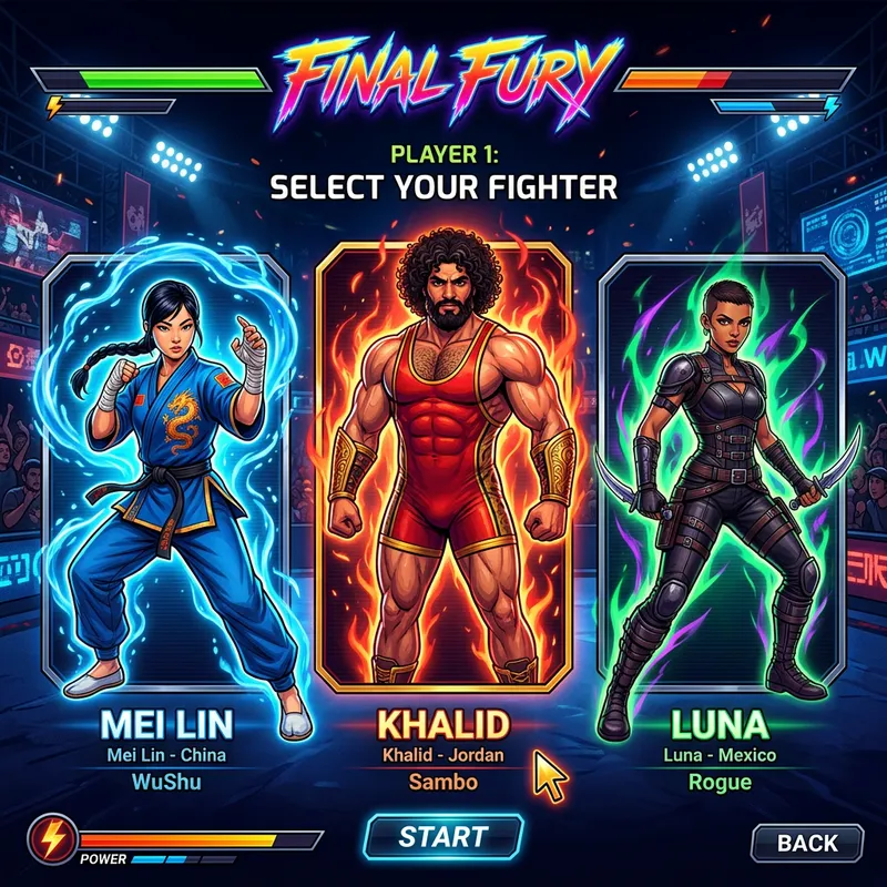 3 Dynamic Characters | Fighting Game Selection 3 Dynamic Characters | Fighting Game Selection