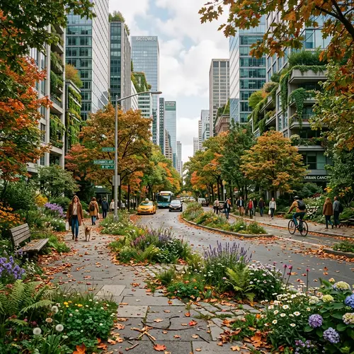 Urban Landscape Infused with Natural Elements