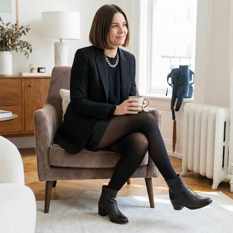 Chic Black Pantyhose for Graceful Legs