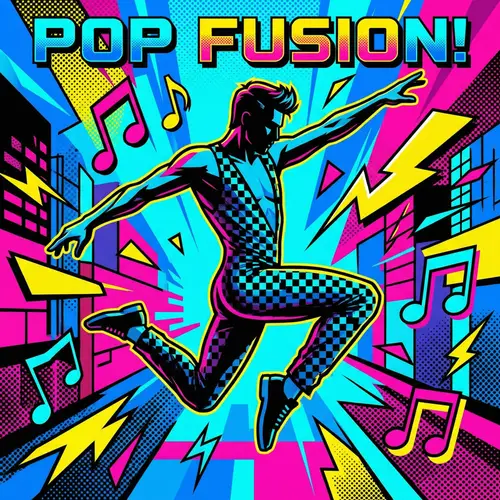Dynamic Pop Art Portrayal of a Male Pop Singer | Retro Aesthetic