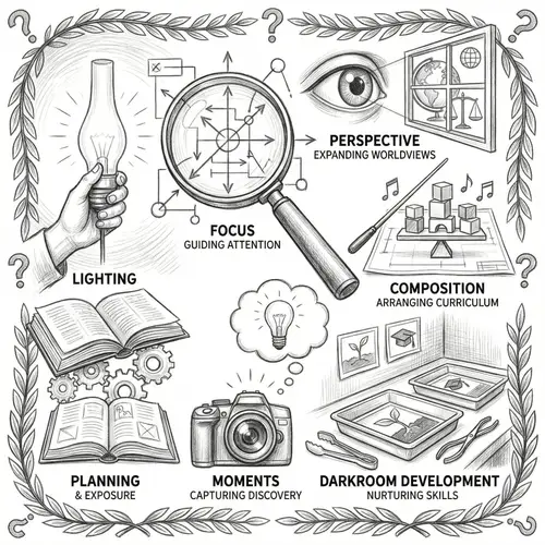 Metaphorical Sketch: Teaching as Lighting, Focus, Perspective, Moments, Composition, and Development