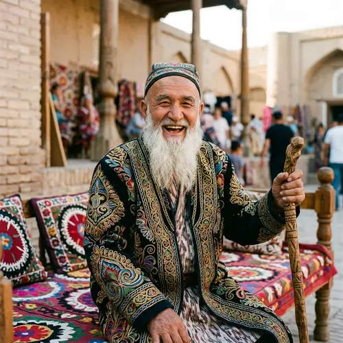 Traditional Uzbek Man | Wise Storyteller Character