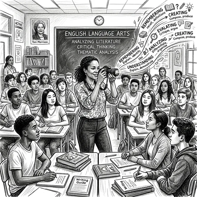 Illustrating Language Lessons with Blooms Taxonomy in Classroom Setting