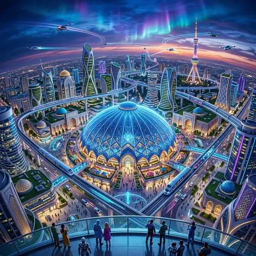 Futuristic Tashkent Cityscape | Iconic Chorsu Market Redesign