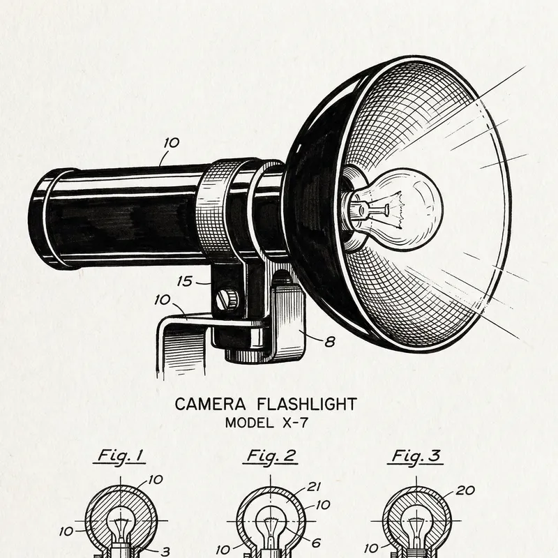 Camera Flashlight Silhouette: Elegant Light Source