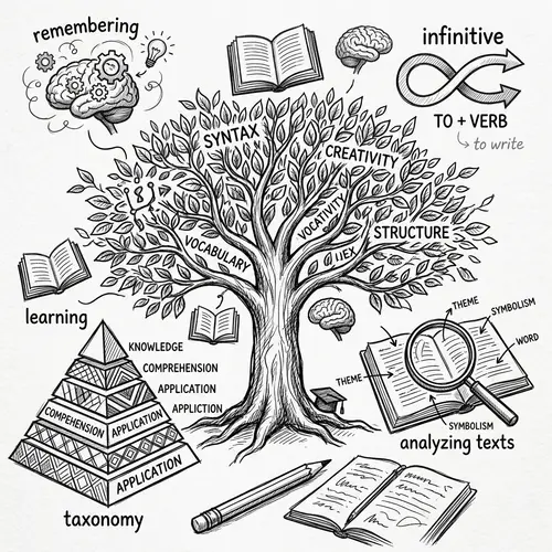 Grammar and Writing Elements: Infinitive, Taxonomy, Memory, Analysis