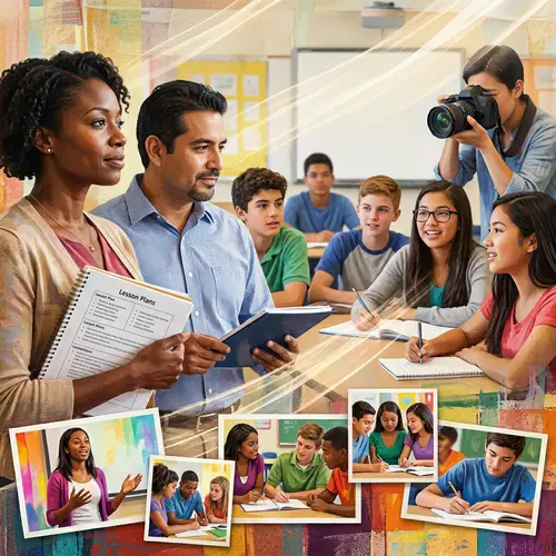 Mixed Media Art Piece on Educator's Role: Teachers & Photographers Metaphor