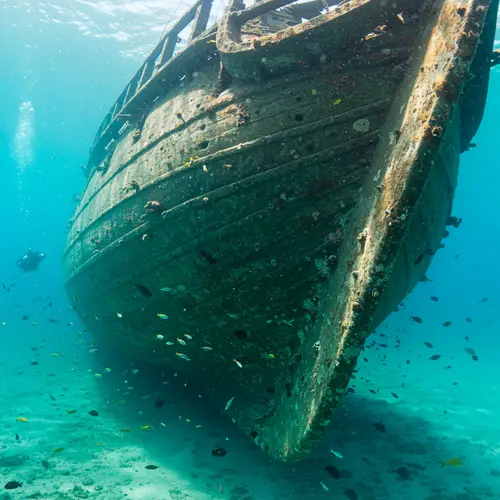 Galleon Ship Underwater View from the Ocean