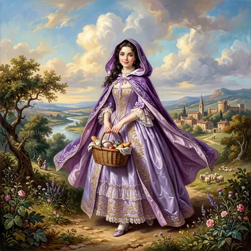 Beautiful Little Purple Riding Hood Art