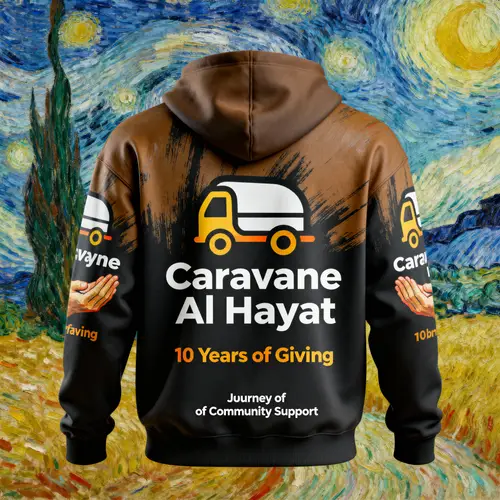Trendy Hoodie Design for Caravane Al Hayat's 10th Anniversary
