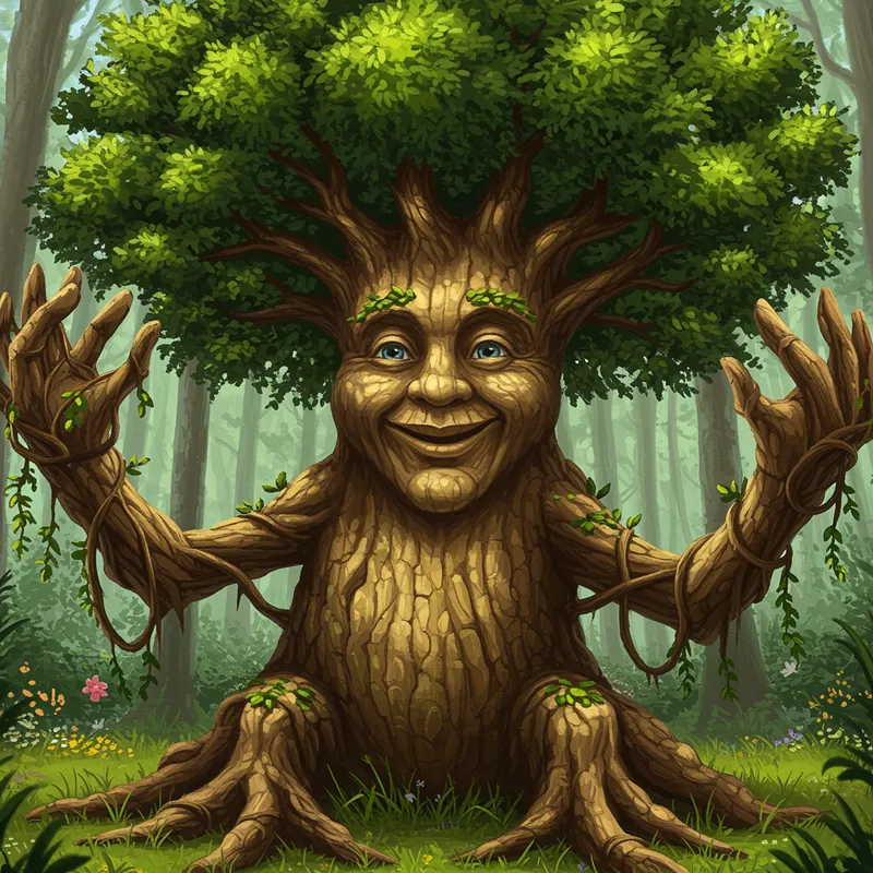Kind Tree with Expressive Face and Lush Detail