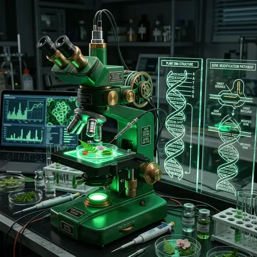 Green Theme DNA Modification on Plants | Microscope Study