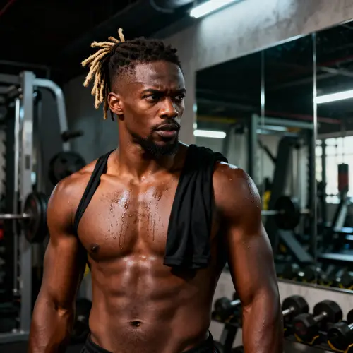 Photorealistic Portrait of Rho: Jamaican Athlete