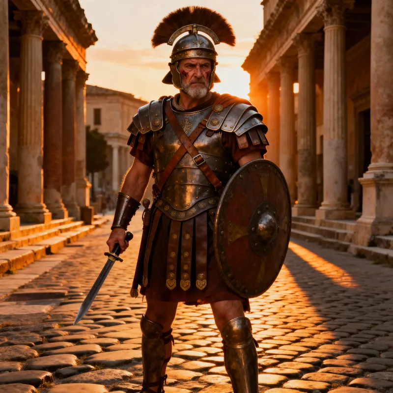 Ancient Roman Centurion in Full Armor