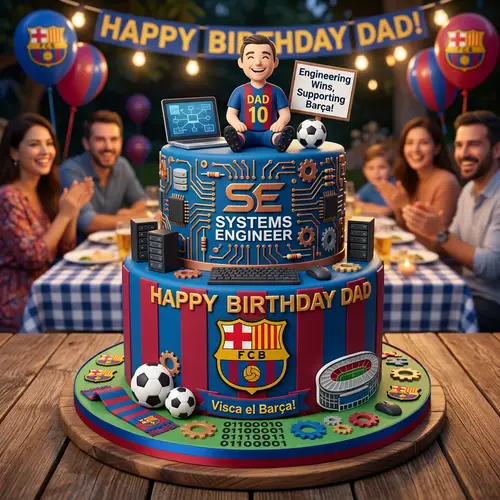 Barcelona-Themed Cake for Dad: A Perfect Treat