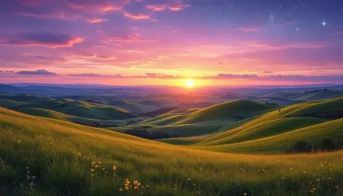 Breathtaking Twilight Sky: A Magical Evening Scene