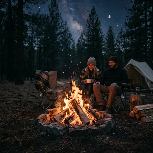 Cozy Campfire Scenes with Soothing Sounds