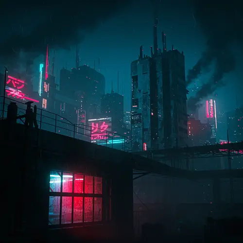 Dark Industrial Techno Album Cover Art