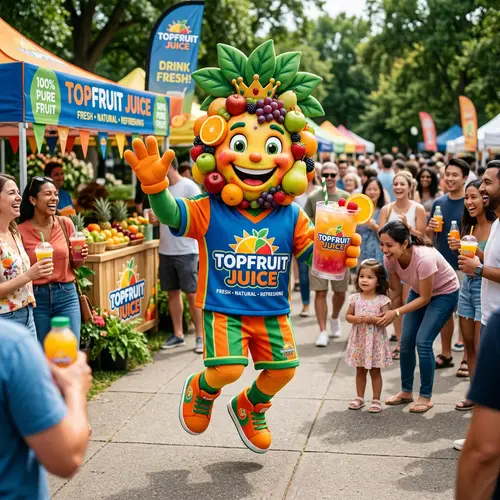 Topfruit Juice Mascot - Refreshing & Fun