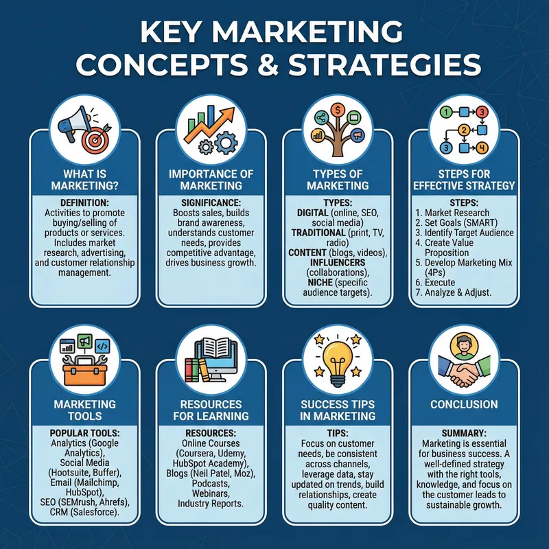 Key Marketing Concepts & Strategies: Types, Tips & More