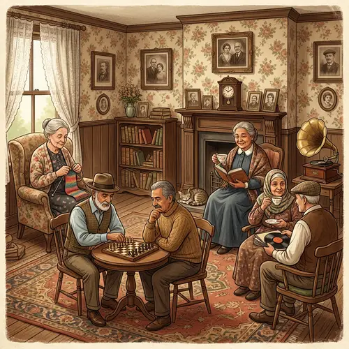 Vintage Activities for Seniors - Nostalgic Leisure Scene
