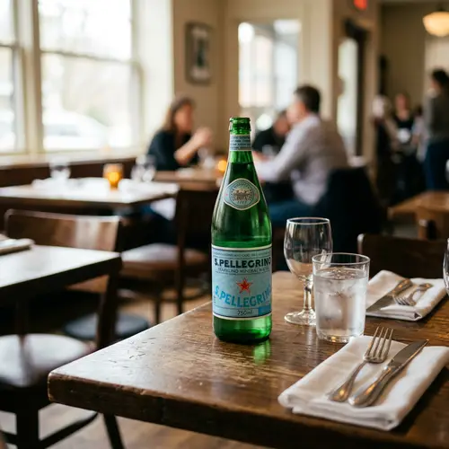 Bottle on Restaurant Table - Elegant Dining
