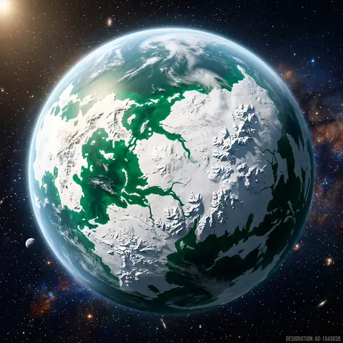 Explore the White Planet with Green Water