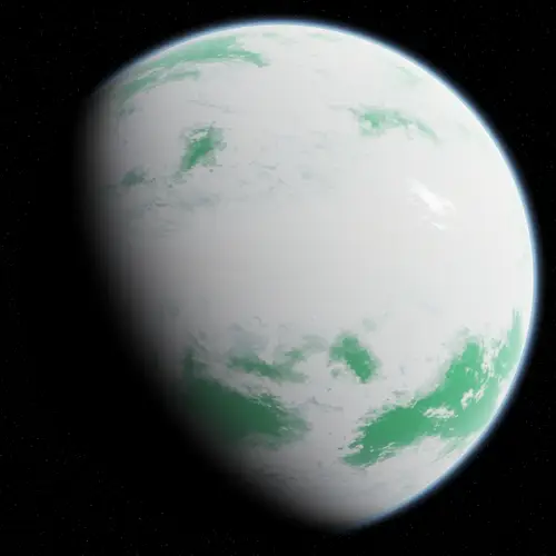 Explore the White Planet with Green Water