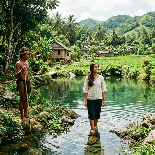 Serene Village in the Philippines | Indigenous Man and Native Lady