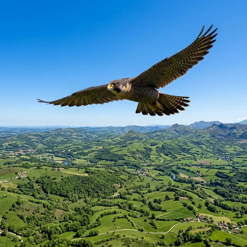 Majestic Falcon in Flight