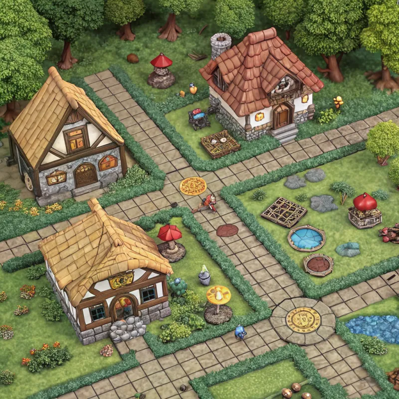 Gnome Village for DND Table Game