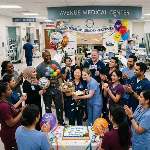 Multicultural Farewell Scene at Avenue Medical Center