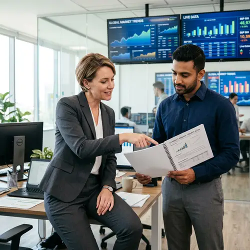 Constructive Feedback Session in Modern Office Setting