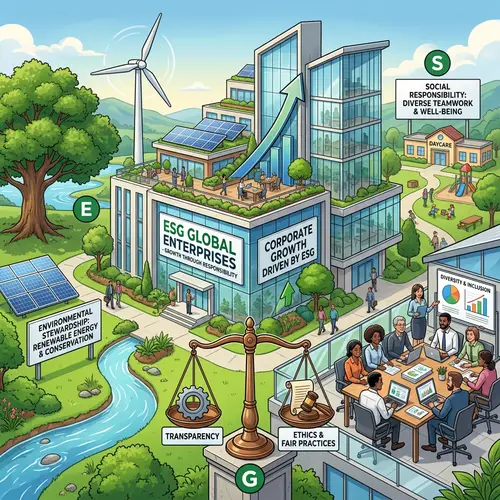 Impact of ESG Factors on Company Growth - Visual Representation