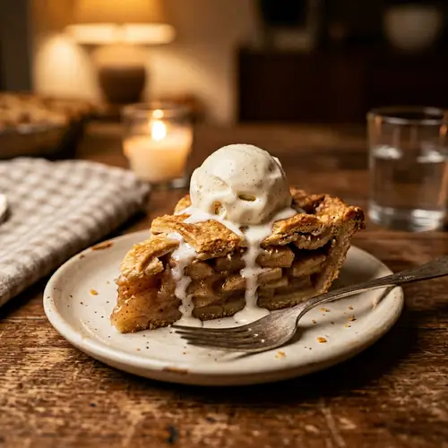 Homemade Apple Pie with Vanilla Ice Cream | $1 Dollar Dessert