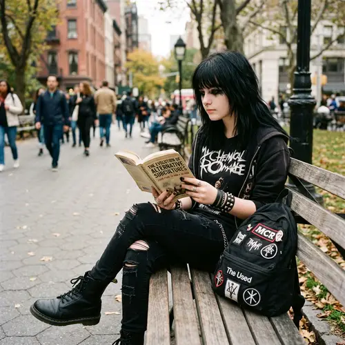 Distinct Emo Fashion Sensibility: Teenager's Alternative Subculture Look