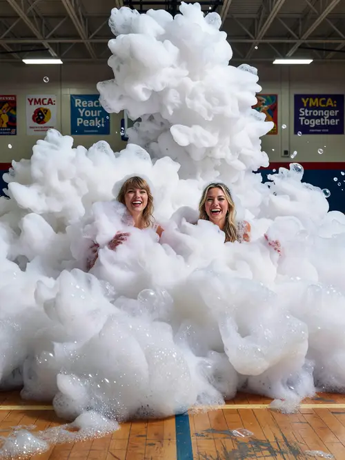 Taylor Swift & Hilary Duff's Foam Party Fun