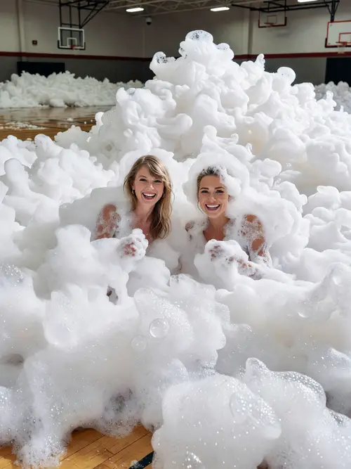 Taylor Swift & Hilary Duff at Fun Foam Party