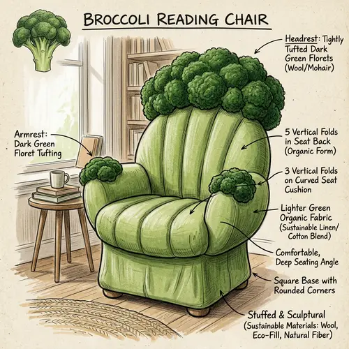 Sustainable Broccoli Reading Chair Design