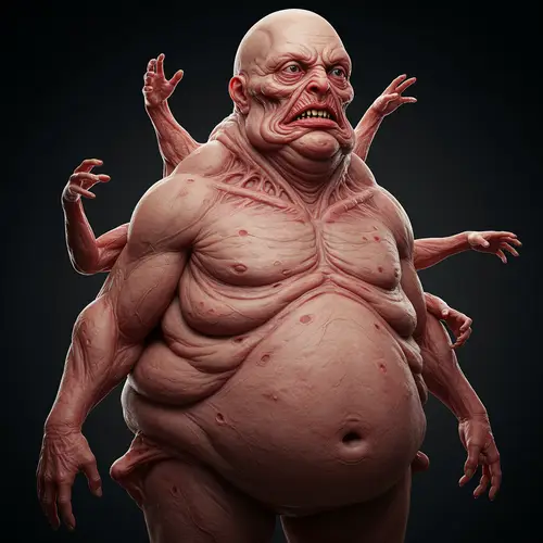 Disturbing Hyper-Realistic Humanoid Creature Art