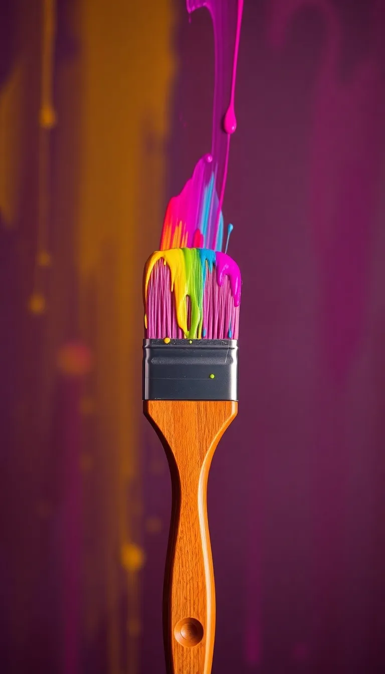 Vibrant Neon Color Paintbrush - Art Essentials Vibrant Neon Color Paintbrush - Art Essentials