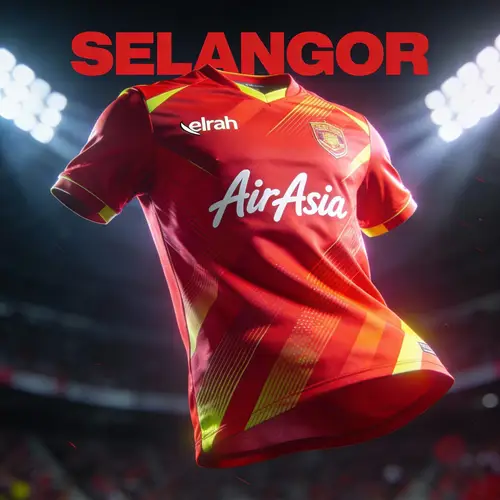 Striking Red Football Jersey for SELANGOR