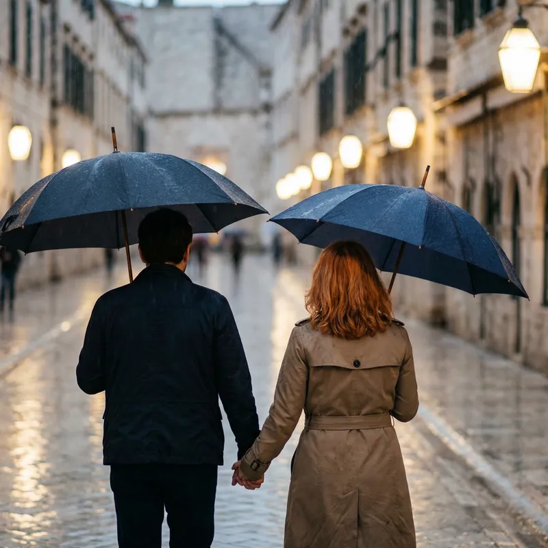 Romantic Rainy Day Walk | Couple Enjoying Rain Together Romantic Rainy Day Walk | Couple Enjoying Rain Together