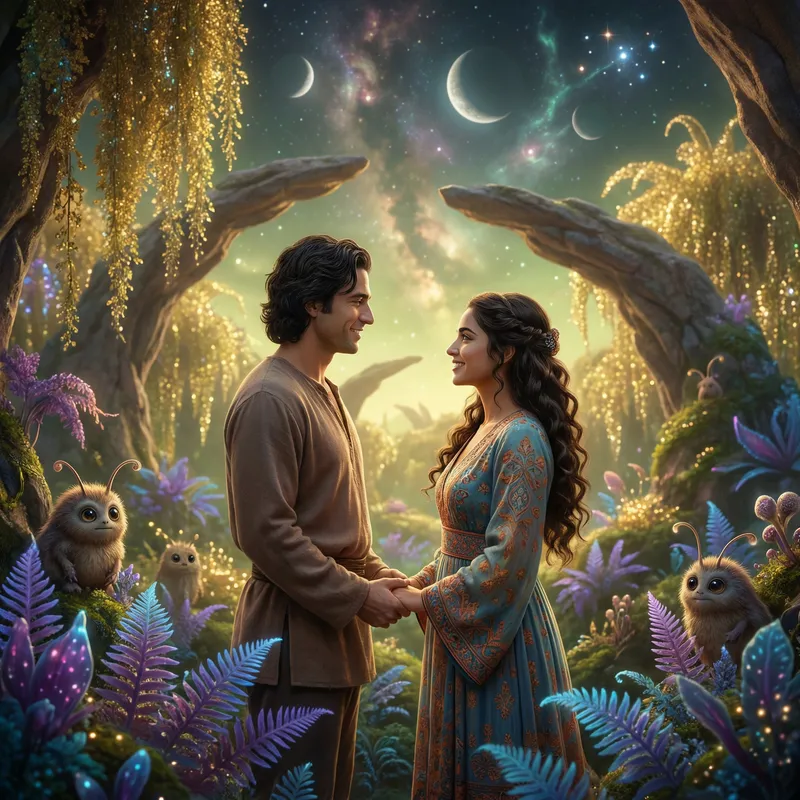 Enchanting Couple in a Lovely Otherworldly Setting