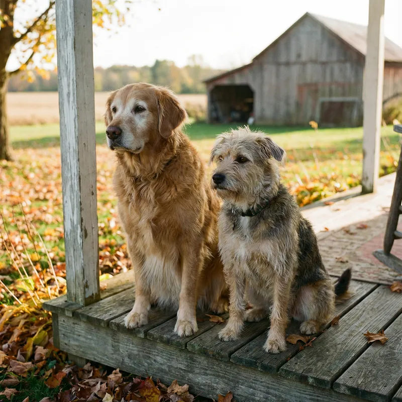 Adorable Dogs Sitting Together